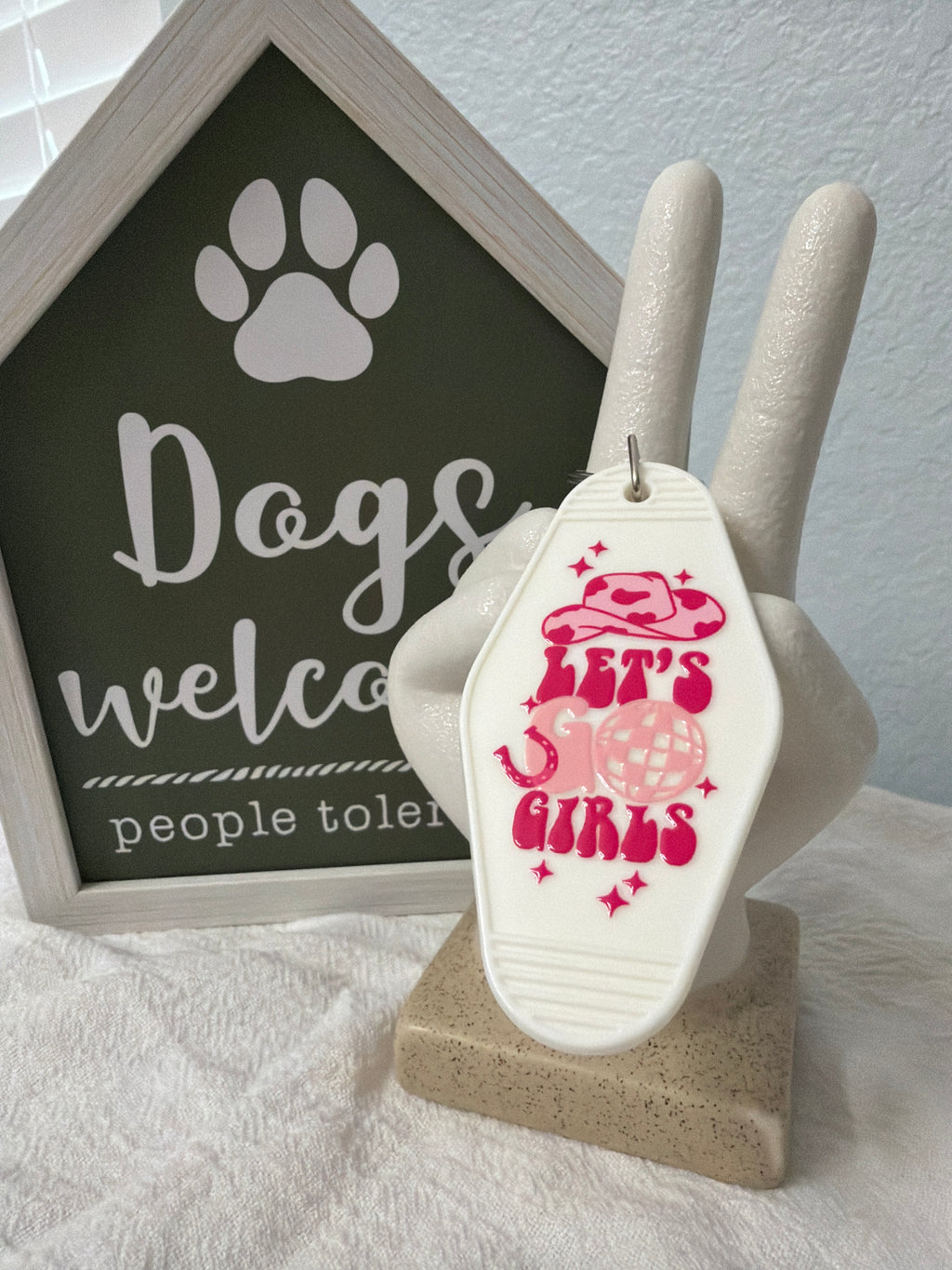 Sassy Hotel style Keychain-Let's go Girls