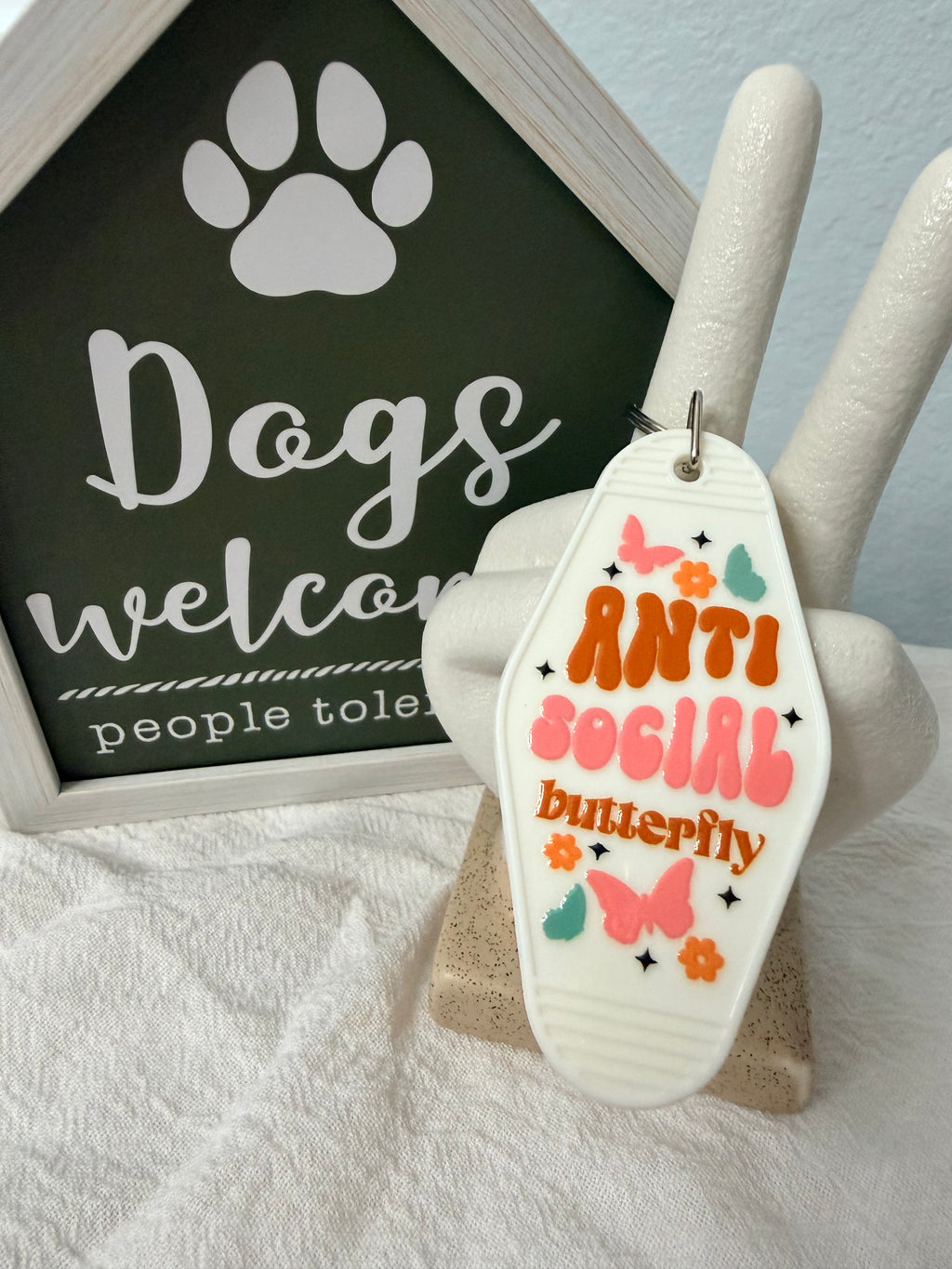 Sassy Hotel Style Keychain-Anti Social