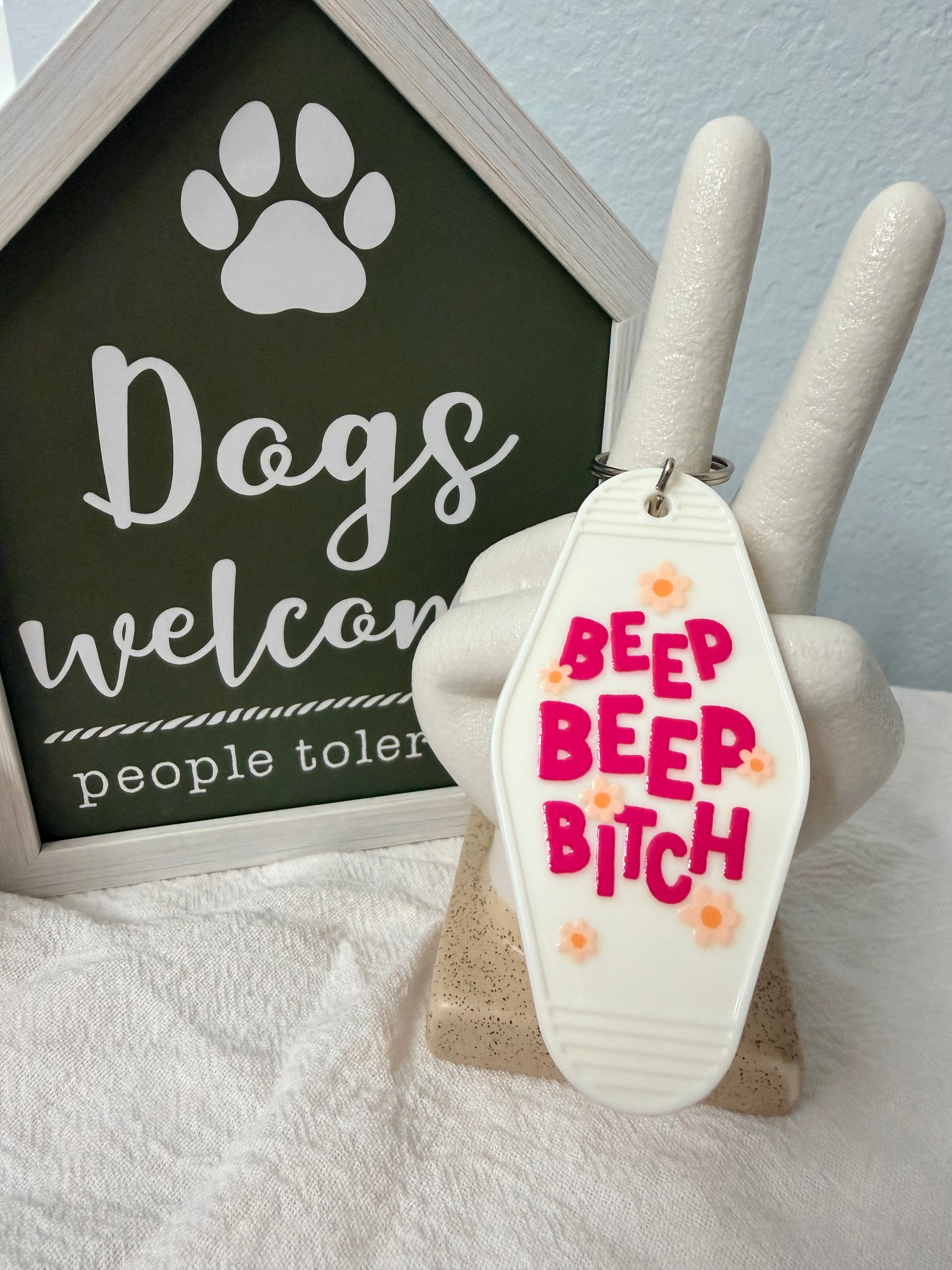 Sassy Hotel style keychain- Iced coffee & road rage