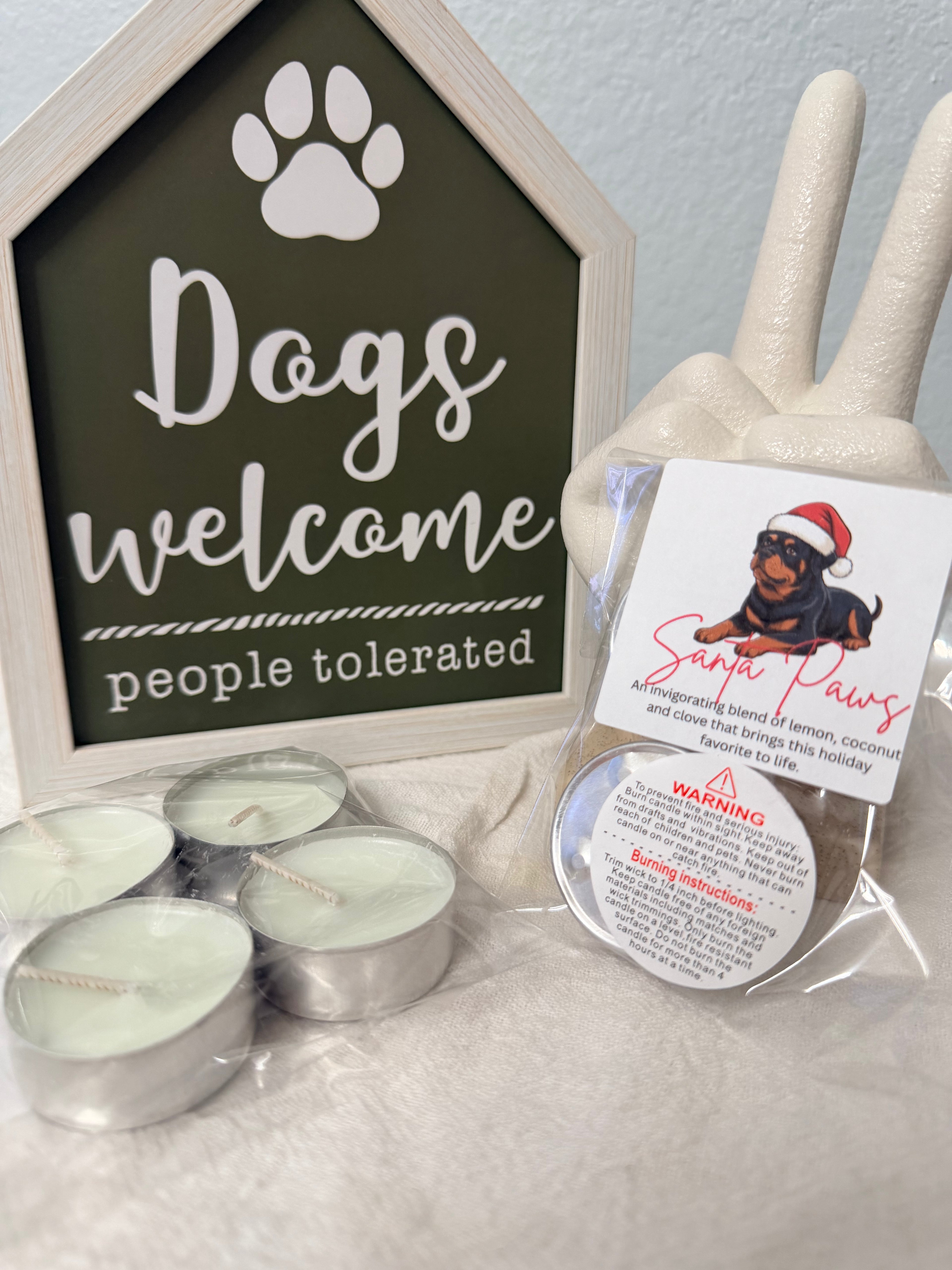 Santa Paws 4pk Tea Lights