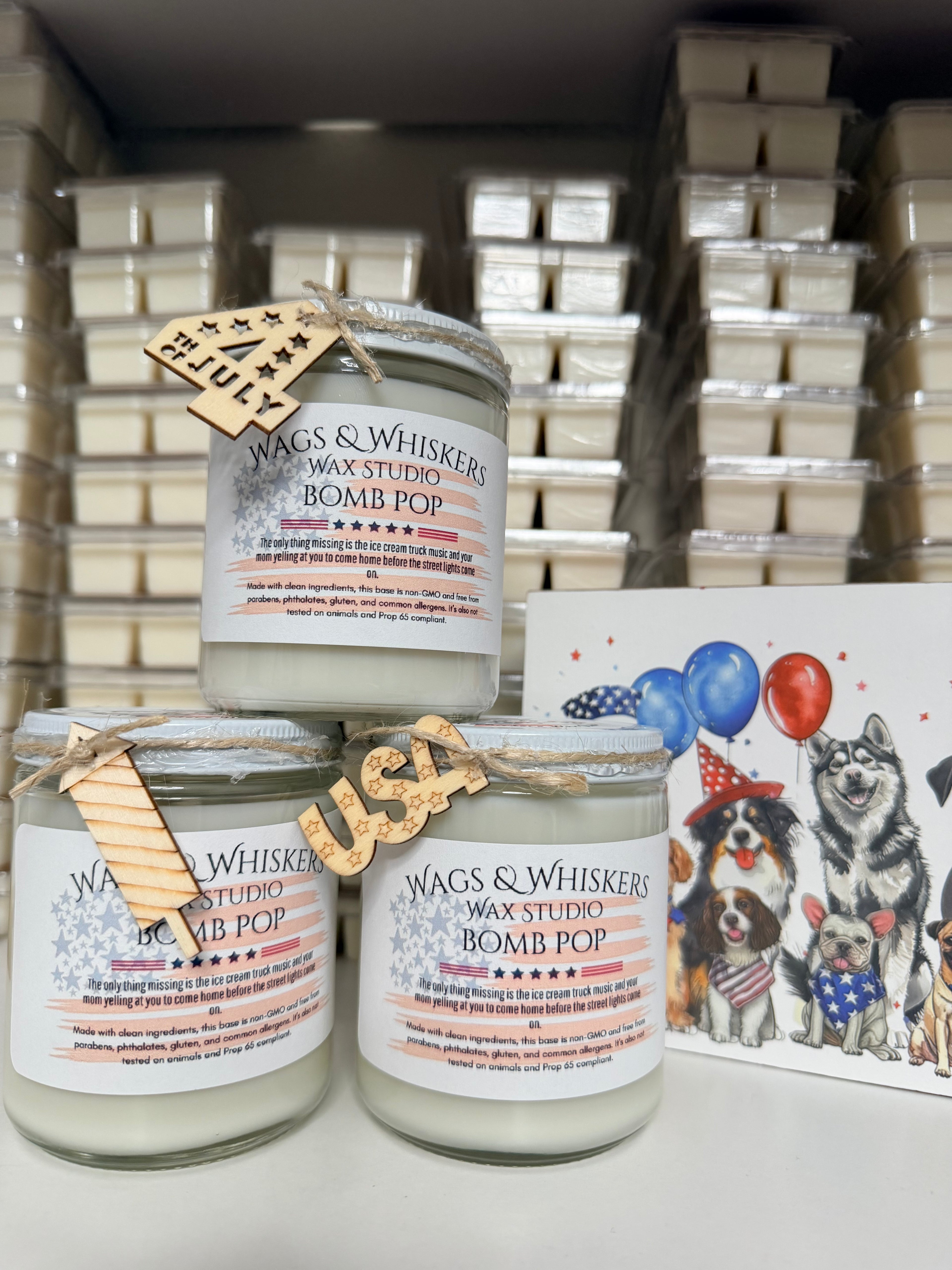 7oz-Soy wax candle- Bomb Pop
